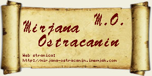 Mirjana Ostraćanin vizit kartica